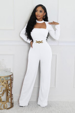 V Neck Long Sleeve Loose Jumpsuit GXYF-0493