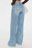 Fashion Loose Washed Straight Jeans GSMF-CT60226
