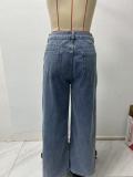 Retro Fashion Loose Wide Leg Jeans GSMF-ZC9112