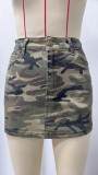 Casual Denim Washed Skirts GSMF-14369#