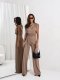 Solid Color Sleeveless Irregular Pants Suit SHD-9557