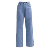 Casual High Waist Straight Jeans GSMF-ZZP2633#