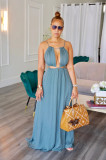 Sleeveless Hollow Out Sling Maxi Dress OLYF-6121