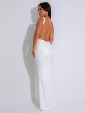 SleevelessBackless Split Maxi Dress DDF-88243