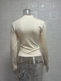 Long Sleeve Pleated T Shirt GYSM-W0761