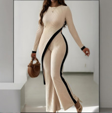 Plus Size Long Sleeve Irregular Tops Loose Pant Suit YZCF-LN1413
