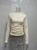 Long Sleeve Pleated T Shirt GYSM-W0761