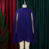Plus Size Chiffon Bat Sleeve Midi Dress GATE-400