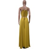 Sleeveless Hollow Out Sling Maxi Dress OLYF-6121
