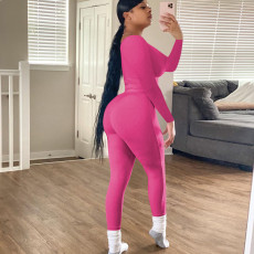 Long Sleeve Solid Color Two Piece Pants Set YD-YM009-D1