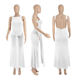 SleevelessBackless Split Maxi Dress DDF-88243