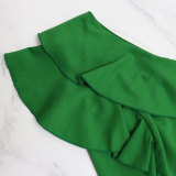 Solid Color Single Shoulder Jumpsuit GYLY-10348