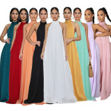 Sleeveless Chiffon Loose Backless Jumpsuit GYLY-9342