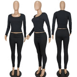 Long Sleeve Solid Color Two Piece Pants Set YD-YM009-D1