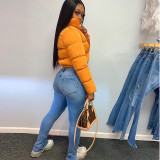 Solid Color Long Sleeve Warm Bread Coat GSZM-A20504T