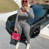 Long Sleeve Solid Color Two Piece Pants Set YD-YM009-D1