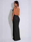 SleevelessBackless Split Maxi Dress DDF-88243