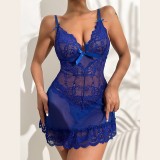 Sheer Lace Temptation Strapless Nightdress Set GJZY-2459