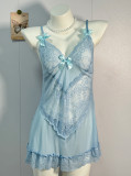 Sheer Lace Temptation Strapless Nightdress Set GJZY-2459