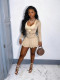 Solid Color Long Sleeve Hooded Pleated Skirt 3 Piece Set HMS-6555