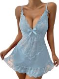 Sheer Lace Temptation Strapless Nightdress Set GJZY-2459