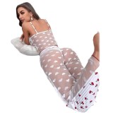 Plus Size Sleeveless Long Pants Sexy Strapless Loungewear Set GJZY-y1316