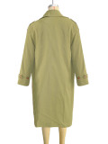 Loose Lapel Solid Color Long Coats SH-391425
