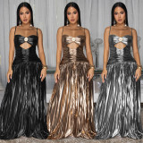 Sexy Sling Hollow Out Maxi Dress BY-7523