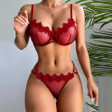 Sheer Mesh Lace Lingerie Set GJZY-2312
