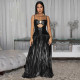 Sexy Sling Hollow Out Maxi Dress BY-7523