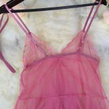 Mesh Deep V Neck Lace Strapless Nightgown GJZY-3721