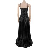 Sexy Sling Hollow Out Maxi Dress BY-7523