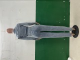 Long Sleeve Zipper Denim Two Piece Pants Set TR-1343