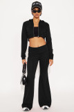 Casual Hooded Solid Color Two Piece Pants Set YD-8828