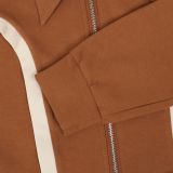 Stripe Long Sleeve Cardigan Two Piece Pants Set AIL-335