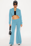 Casual Hooded Solid Color Two Piece Pants Set YD-8828