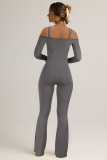 Off Shoulder Solid Color Jumpsuit GXYF-0488