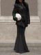 Solid Color Mesh Two Piece Skirt Set AIL-332