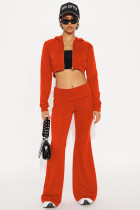 Casual Hooded Solid Color Two Piece Pants Set YD-8828