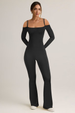 Off Shoulder Solid Color Jumpsuit GXYF-0488