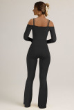 Off Shoulder Solid Color Jumpsuit GXYF-0488