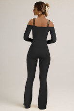 Off Shoulder Solid Color Jumpsuit GXYF-0488