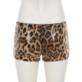 Leopard Print Sequin Short GPKJ-MRWJP25521