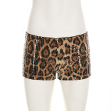 Leopard Print Sequin Short GPKJ-MRWJP25521