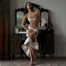 Lace See Through Sexy Maxi Dress GPKJ-MRWBD30913