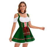 Halloween Plus Size Off Shoulder Color Block Mini Dress GMMD-31643