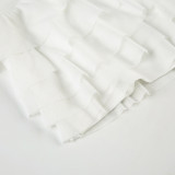 Ribbon Cake Pleated Ruffled Skirt GPKJ-MRWKD27457