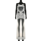 Lace See Through Sexy Maxi Dress GPKJ-MRWBD30913