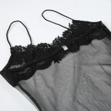 Mesh Lace See Through Sling Mini Dress GPKJ-MR27550
