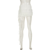 Ribbon Cake Pleated Ruffled Skirt GPKJ-MRWKD27457